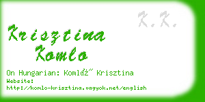 krisztina komlo business card